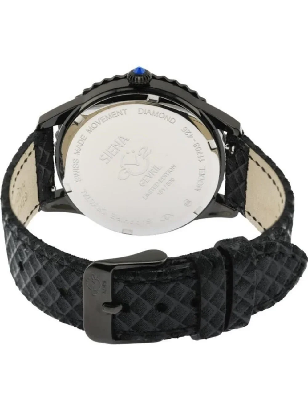 NWT Gv2 By Gevril Siena Quartz Diamond Black Dial Ladies Watch